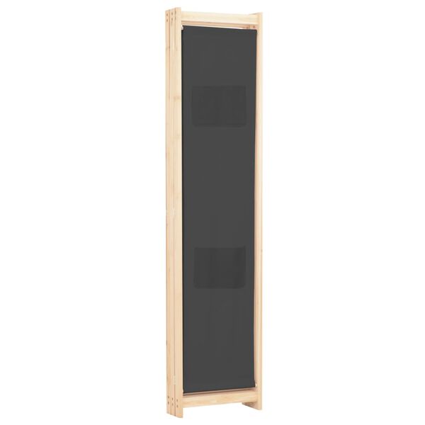 vidaXL Διαχωριστικό Δωματίου με 3 Πάνελ Γκρι 120x170x4 εκ. Υφασμάτινο