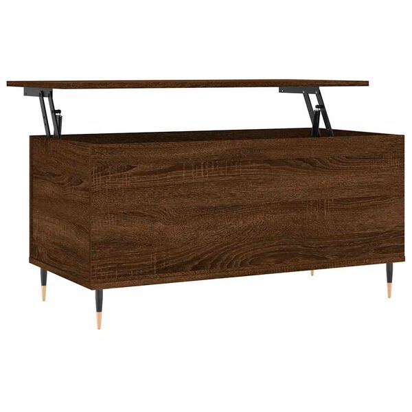 vidaXL Τραπεζάκι Σαλονιού Καφέ Δρυς 90x44,5x45 εκ. Επεξεργασμένο Ξύλο