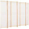 vidaXL Διαχωριστικό Δωματίου με 6 Πάνελ Κρεμ 240x170x4 εκ. Υφασμάτινο