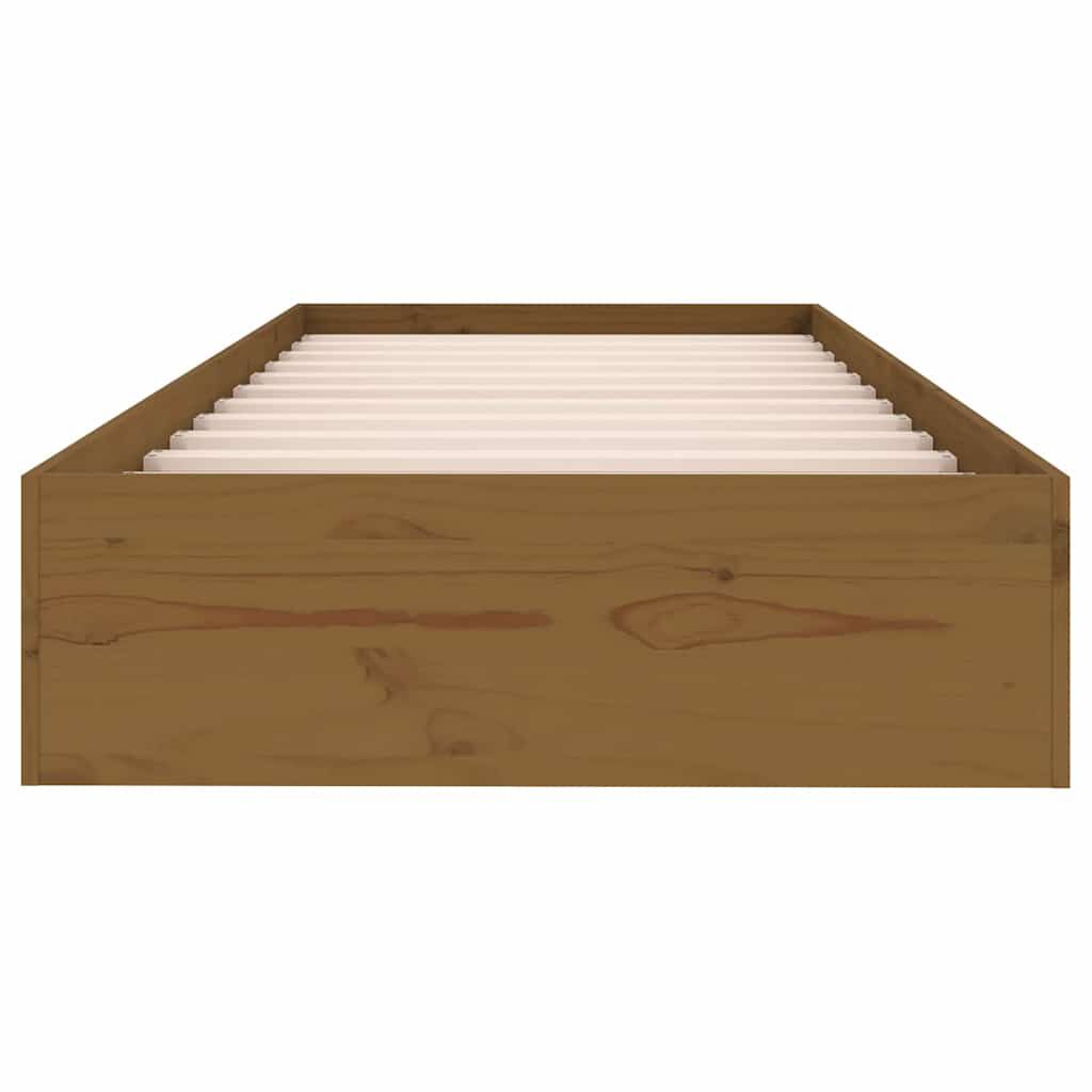 vidaXL Πλαίσιο Κρεβατιού Μελί 75x190 εκ. Ξύλο Πεύκου Small Single