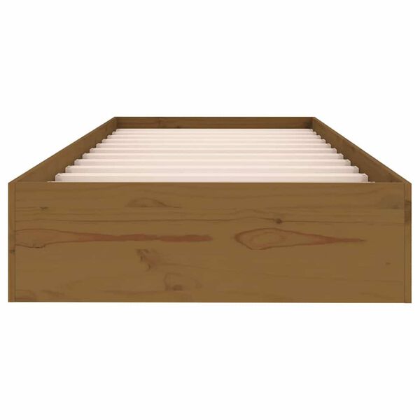 vidaXL Πλαίσιο Κρεβατιού Μελί 75x190 εκ. Ξύλο Πεύκου Small Single