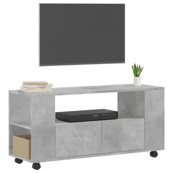 vidaXL Έπιπλο Τηλεόρασης Γκρι Σκυρ. 102x34,5x43 εκ. Επεξ. Ξύλο