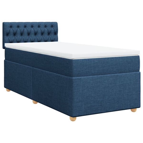 vidaXL &Kappa;&rho;&epsilon;&beta;ά&tau;&iota; Boxspring &mu;&epsilon; &Sigma;&tau;&rho;ώ&mu;&alpha; &Mu;&pi;&lambda;&epsilon; 100 x 200 &epsilon;&kappa;. &Upsilon;&phi;&alpha;&sigma;&mu;ά&tau;&iota;&nu;&omicron;