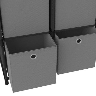 vidaXL Ραφιέρα με 4 Κύβους & Κουτιά Μαύρη 69x30x72,5 εκ. Υφασμάτινη