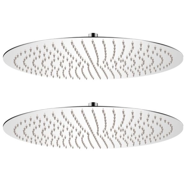 vidaXL Κεφαλή Nτους Βροχή 2 τεμ. Ø 50 εκ. από Ανοξείδωτο Ατσάλι