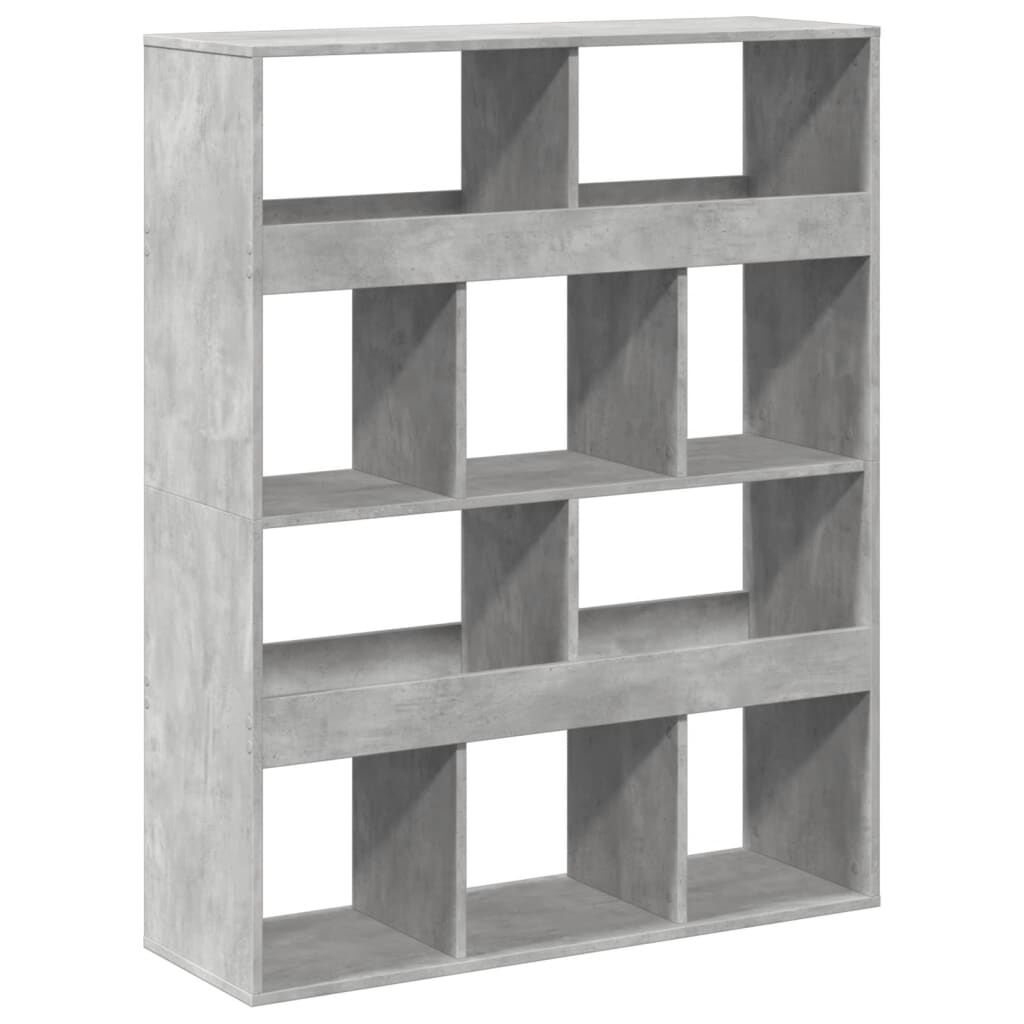 vidaXL Βιβλιοθήκη/Διαχωριστικό Χώρου Γκρι 100x33x125,5 εκ. Επεξ. Ξύλο