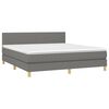 vidaXL &Kappa;&rho;&epsilon;&beta;ά&tau;&iota; Boxspring &mu;&epsilon; &Sigma;&tau;&rho;ώ&mu;&alpha; & LED &Sigma;&kappa;.&Gamma;&kappa;&rho;&iota; 160x200 &epsilon;&kappa; &Upsilon;&phi;&alpha;&sigma;&mu;ά&tau;&iota;&nu;&omicron;