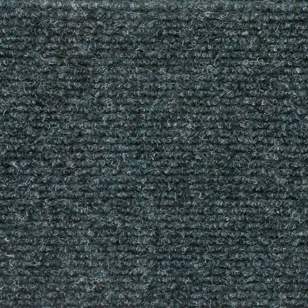 vidaXL Πατάκια Σκάλας Αυτοκόλ. 5 τεμ. Πράσινο 56x17x3 εκ Βελονιασμένα