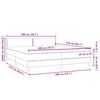 vidaXL &Kappa;&rho;&epsilon;&beta;ά&tau;&iota; Boxspring &mu;&epsilon; &Sigma;&tau;&rho;ώ&mu;&alpha; & LED &Rho;&omicron;&zeta; 200x210 &epsilon;&kappa;. &Beta;&epsilon;&lambda;&omicron;ύ&delta;&iota;&nu;&omicron;