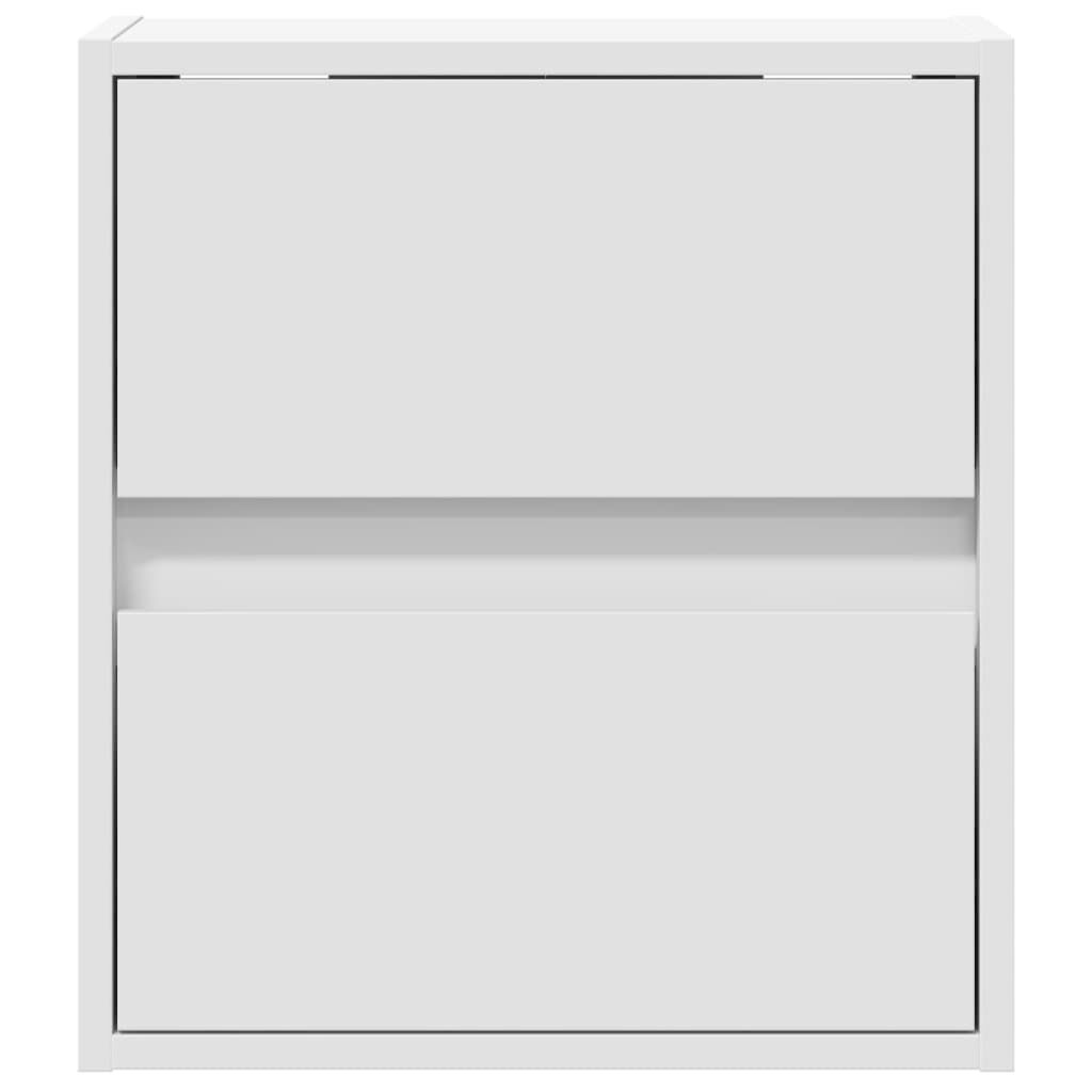 vidaXL Έπιπλο Τοίχου Τηλεόρασης με LED Λευκό 41x31x45 εκ.
