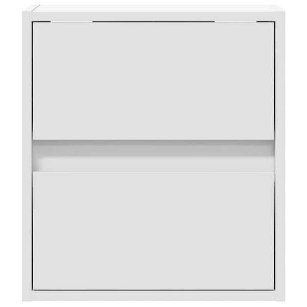vidaXL Έπιπλο Τοίχου Τηλεόρασης με LED Λευκό 41x31x45 εκ.