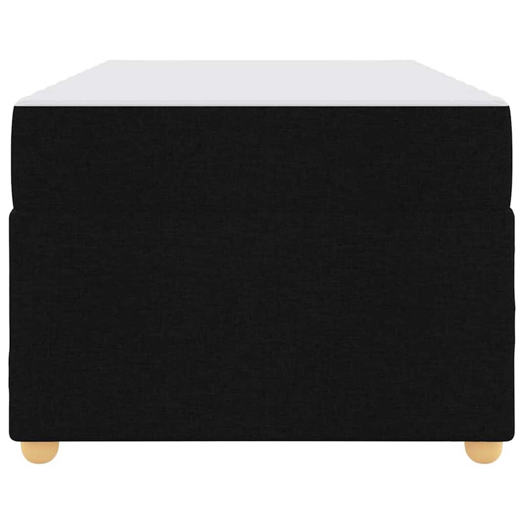 vidaXL Σκελετός Κρεβατιού με στρώμα Μαύρο 90 x 200 cm ύφασμα