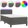 vidaXL &Kappa;&rho;&epsilon;&beta;ά&tau;&iota; Boxspring &mu;&epsilon; &Sigma;&tau;&rho;ώ&mu;&alpha; & LED &Sigma;&kappa;. &Gamma;&kappa;&rho;&iota; 100x200&epsilon;&kappa;. &Beta;&epsilon;&lambda;&omicron;ύ&delta;&iota;&nu;&omicron;