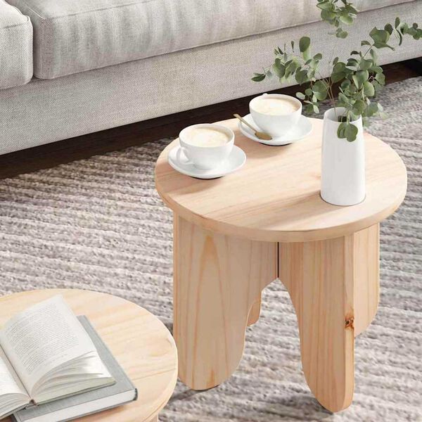 vidaXL Τραπεζάκι σαλονιού 2 pcs Φυσικό 39.5 x 39.5 x 30 εκ.