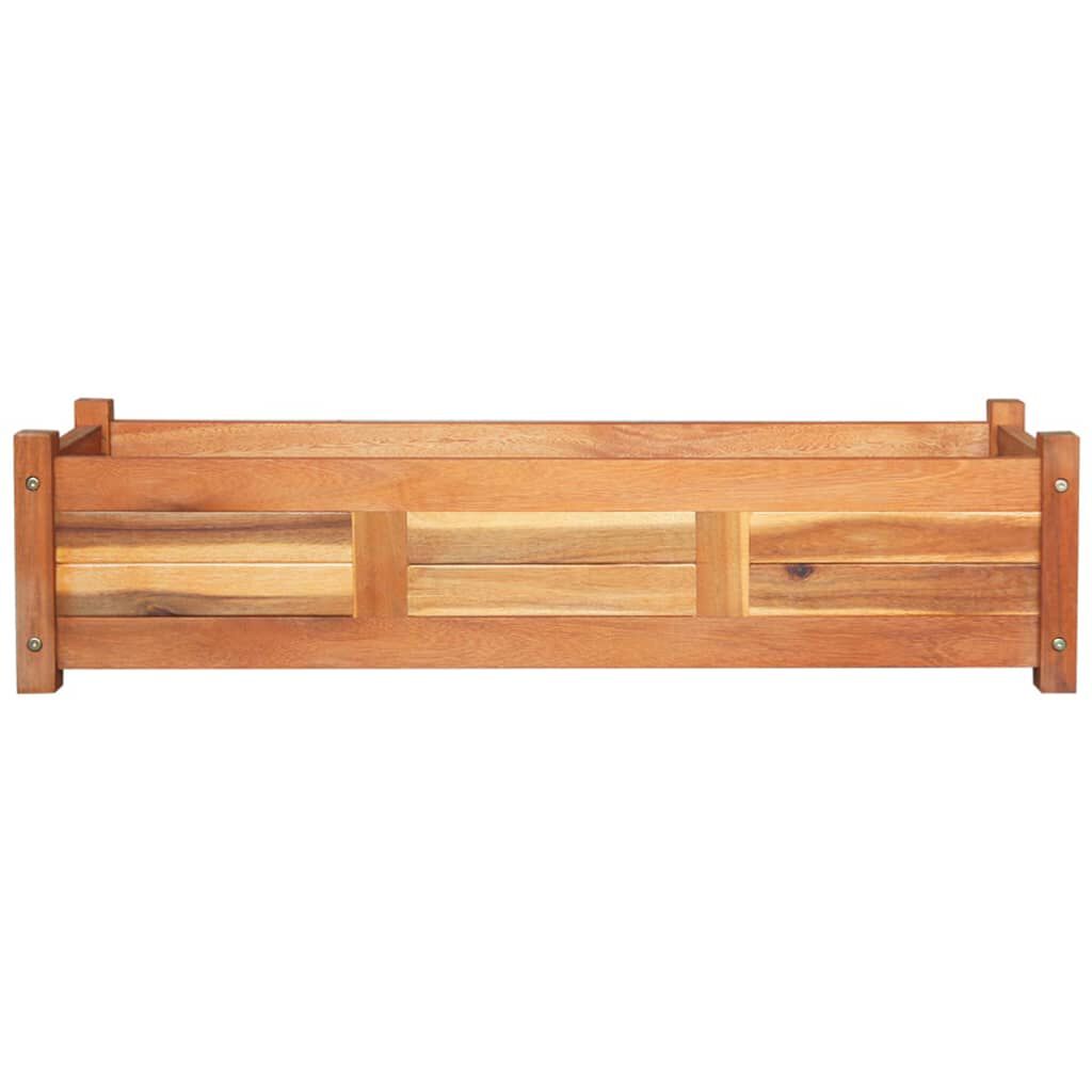 vidaXL Ζαρντινιέρες Υπερυψωμένες 2 τεμ. 100x30x25 εκ. από Ξύλο Ακακίας