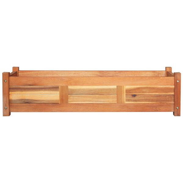 vidaXL Ζαρντινιέρες Υπερυψωμένες 2 τεμ. 100x30x25 εκ. από Ξύλο Ακακίας