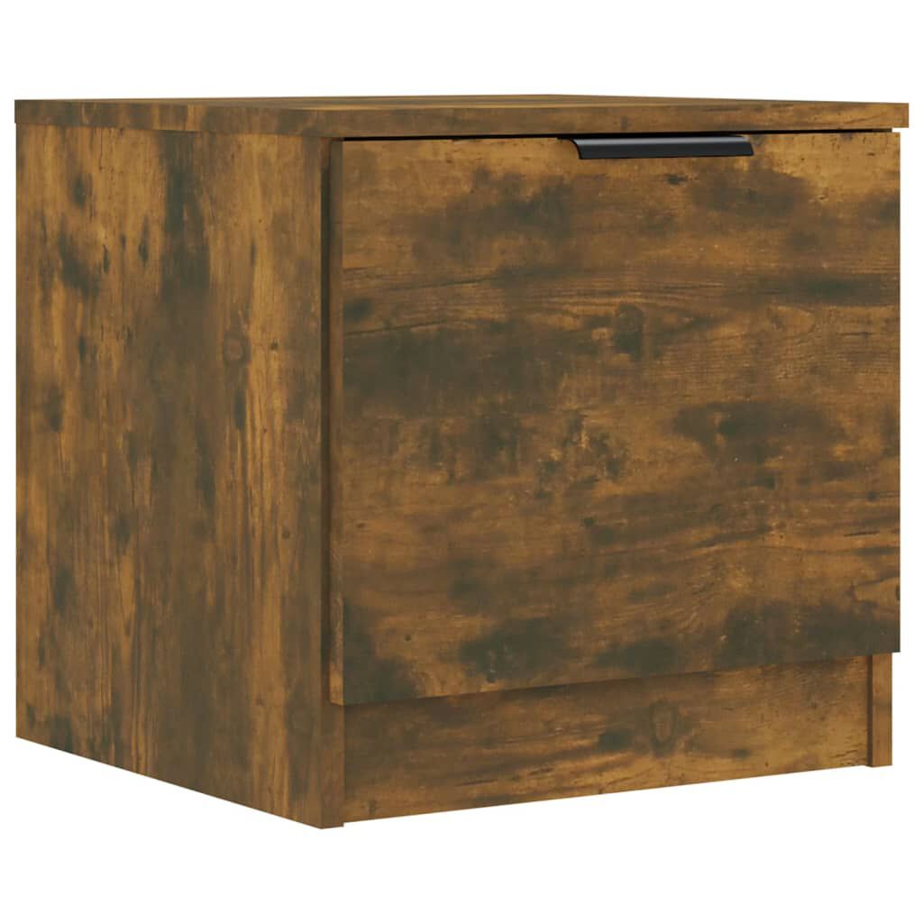 vidaXL Κομοδίνα 2 τεμ. Καπνιστή Δρυς 40 x 39 x 40 εκ.