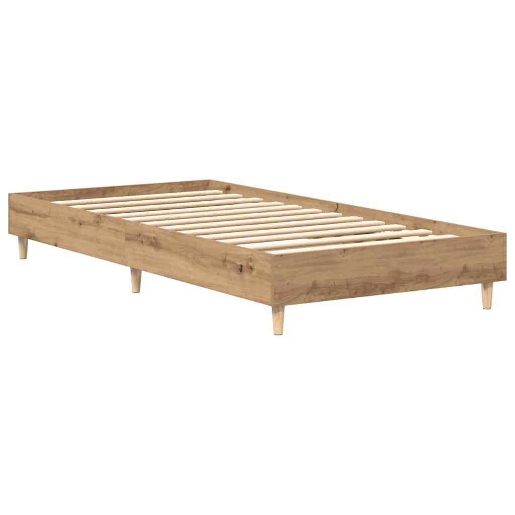 vidaXL Πλαίσιο κρεβατιού χωρίς στρώμα Artisan Oak 100x200 cm