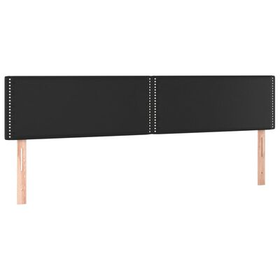 vidaXL Κρεβάτι Boxspring με Στρώμα Μαύρο 180x200εκ.από Συνθετικό Δέρμα