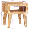 vidaXL Τραπέζια άκρης με ράφι 40 x 32 x 46 εκ Μασίφ ξύλο μάνγκο