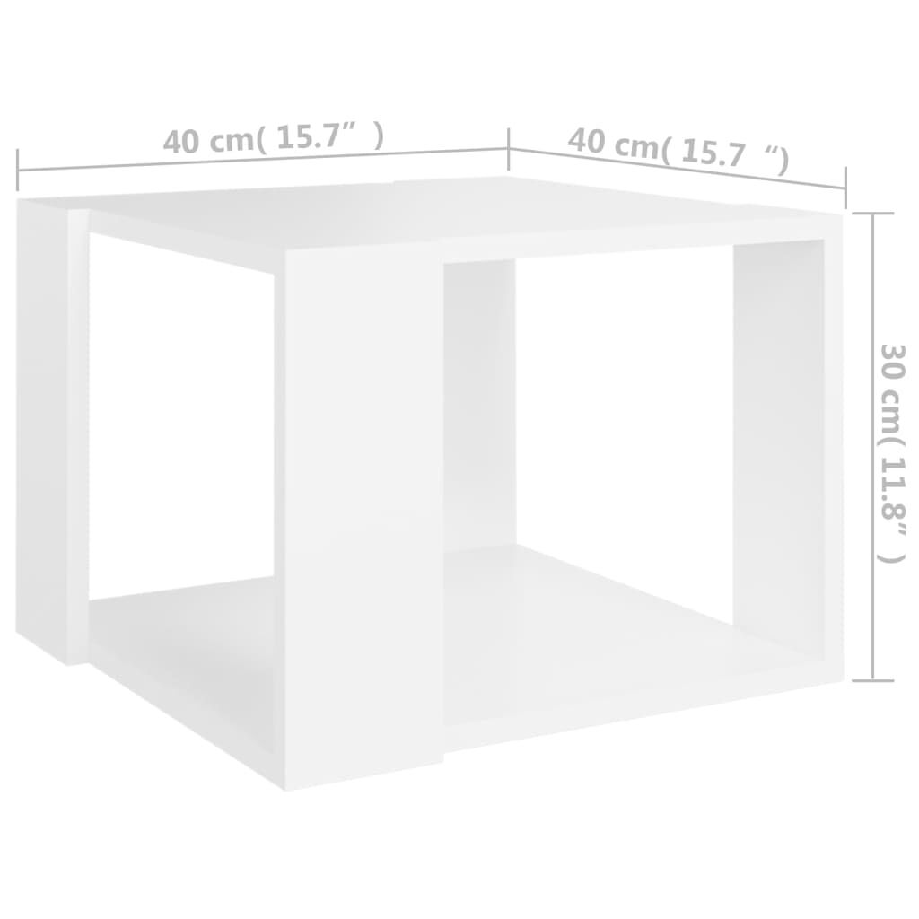 vidaXL Τραπεζάκι Σαλονιού Λευκό 40x40x30 εκ. από Επεξεργασμένο Ξύλο