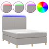 vidaXL &Kappa;&rho;&epsilon;&beta;ά&tau;&iota; Boxspring &mu;&epsilon; &Sigma;&tau;&rho;ώ&mu;&alpha; & LED &Alpha;&nu;.&Gamma;&kappa;&rho;&iota; 140x200&epsilon;&kappa;. &Upsilon;&phi;&alpha;&sigma;&mu;ά&tau;&iota;&nu;&omicron;