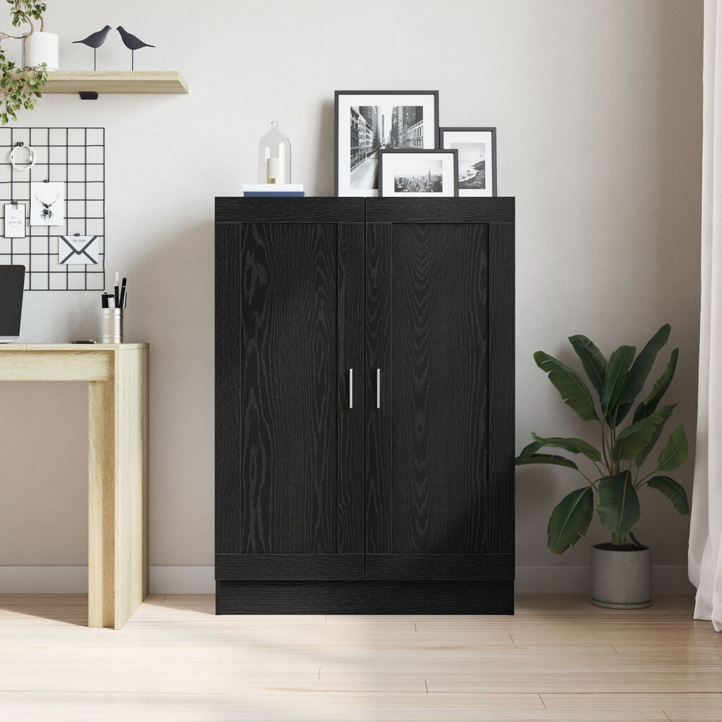 vidaXL Βιβλιοθήκη Μαύρη Δρυς 82,5x30,5x115 εκ από Επεξεργασμένο Ξύλο