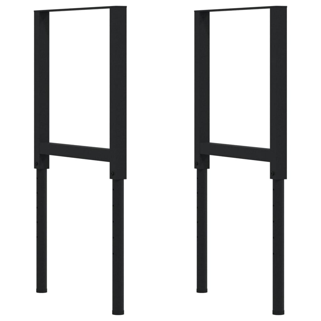 vidaXL Πάγκος Εργασίας Ορθογώνιος 100x60x(71,5-98) εκ Μασίφ Ξύλο Οξιάς