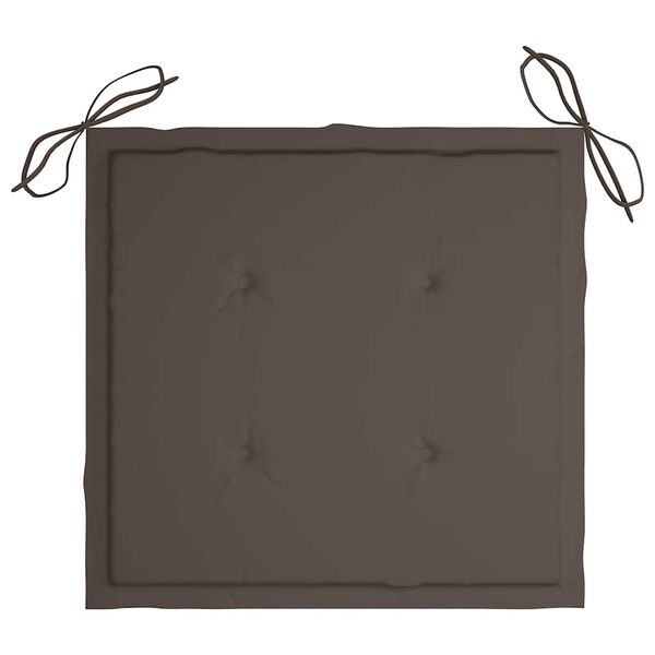 vidaXL Μαξιλάρια Καρέκλας Κήπου 4 τεμ. Taupe 40x40x4 εκ. Υφασμάτινα