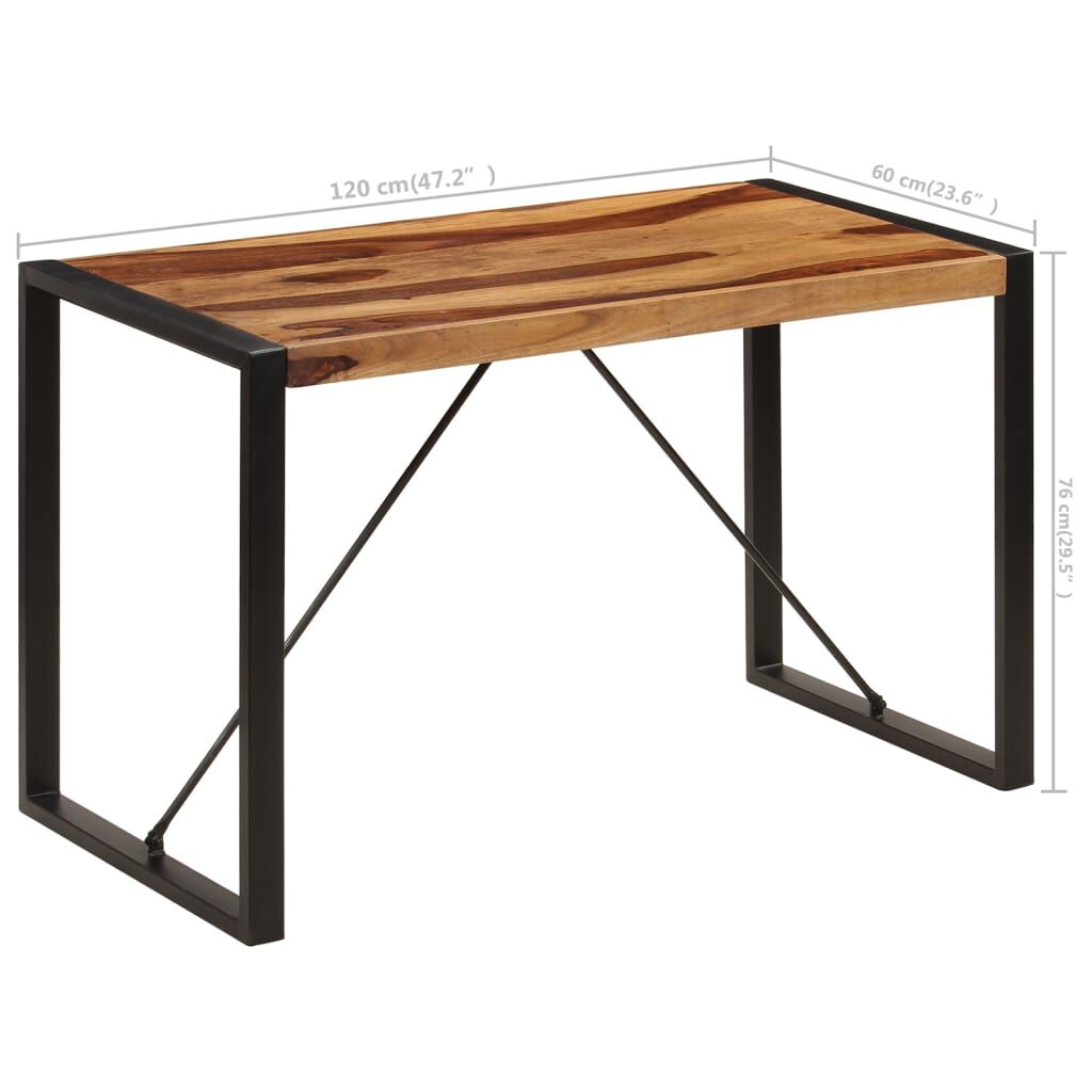 vidaXL Τραπεζαρία 120 x 60 x 76 εκ. από Μασίφ Ξύλο Ακακίας
