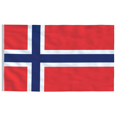 vidaXL Σημαία Νορβηγίας με Ιστό Αλουμινίου 4 μ.