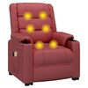 vidaXL Πολυθρόνα Μασάζ με Ανύψωση Μπορντό Συνθετικό Δέρμα