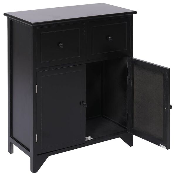 vidaXL Βοηθητική Συρταριέρα Μαύρη 60x30x75 εκ. από Ξύλο Παυλώνιας