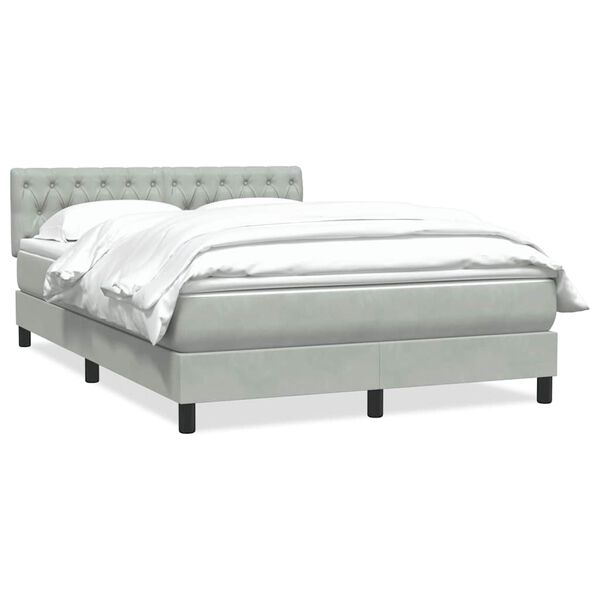 vidaXL &Kappa;&rho;&epsilon;&beta;ά&tau;&iota; Boxspring &mu;&epsilon; &Sigma;&tau;&rho;ώ&mu;&alpha; &Alpha;&nu;&omicron;&iota;&chi;&tau;ό &Gamma;&kappa;&rho;&iota; 140x210 &epsilon;&kappa;. &Beta;&epsilon;&lambda;&omicron;ύ&delta;&iota;&nu;&omicron;