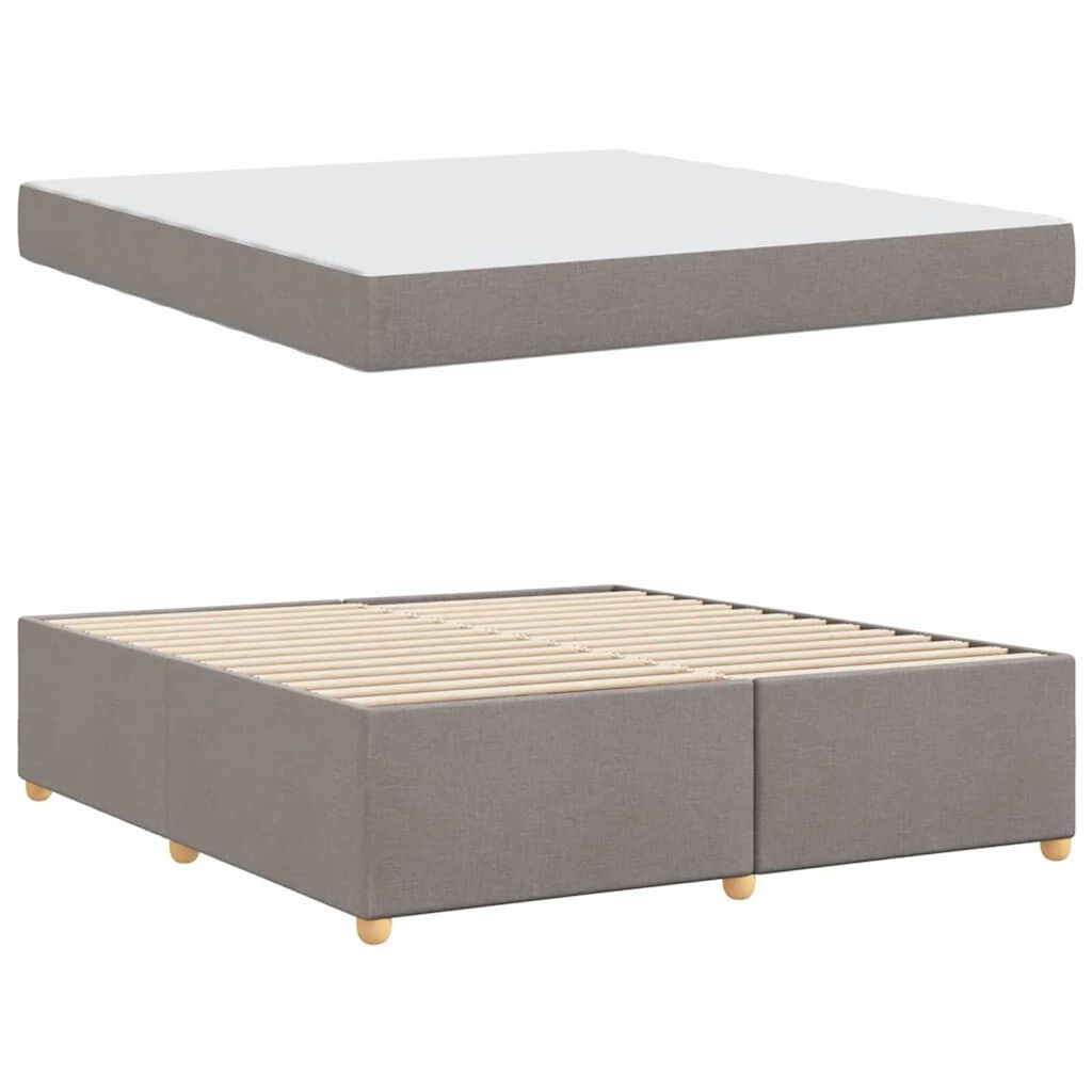 vidaXL Σκελετός Κρεβατιού Άλλο Taupe 180 x 200 cm ύφασμα