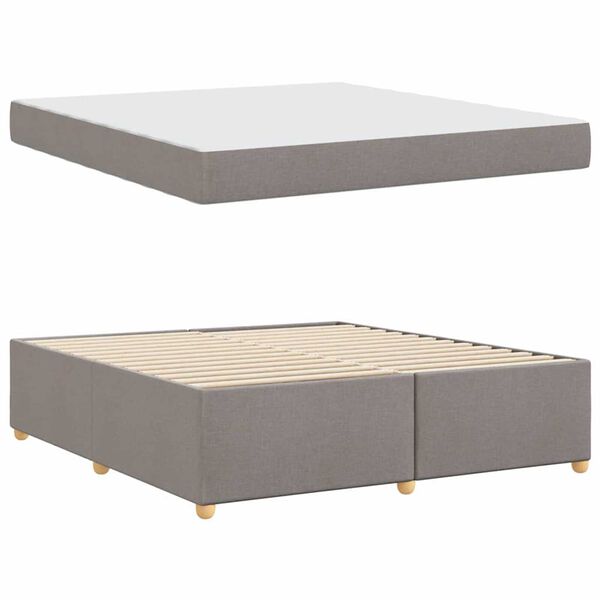 vidaXL Σκελετός Κρεβατιού Άλλο Taupe 180 x 200 cm ύφασμα