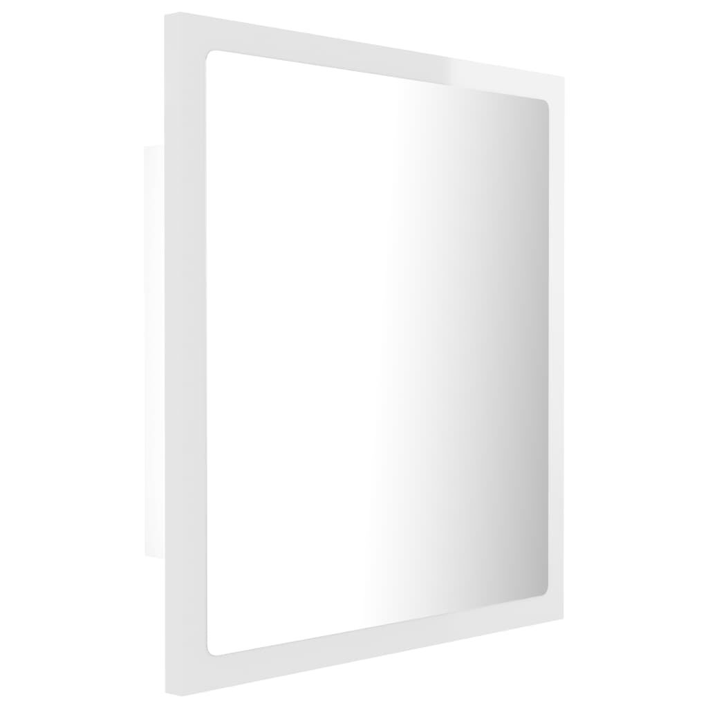 vidaXL Καθρέφτης Μπάνιου με LED Γυαλ. Λευκό 40x8,5x37 εκ. Ακρυλικός