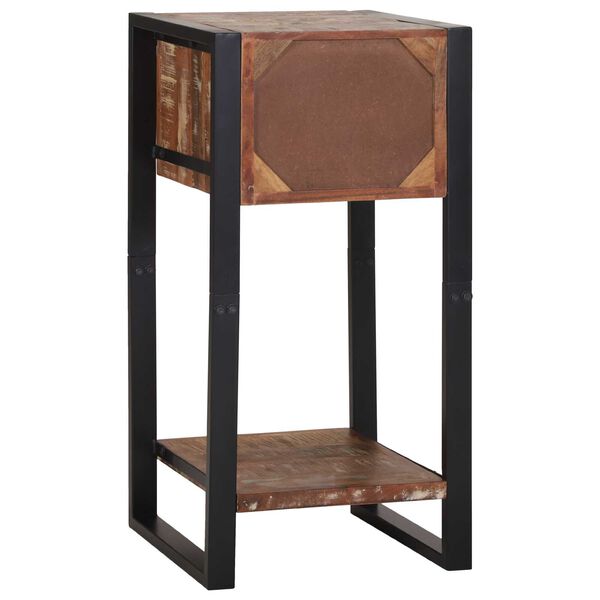 vidaXL Κομοδίνο Πολύχρωμο 40x40x80 εκ. Μασίφ Ανακυκλωμένο Ξύλο