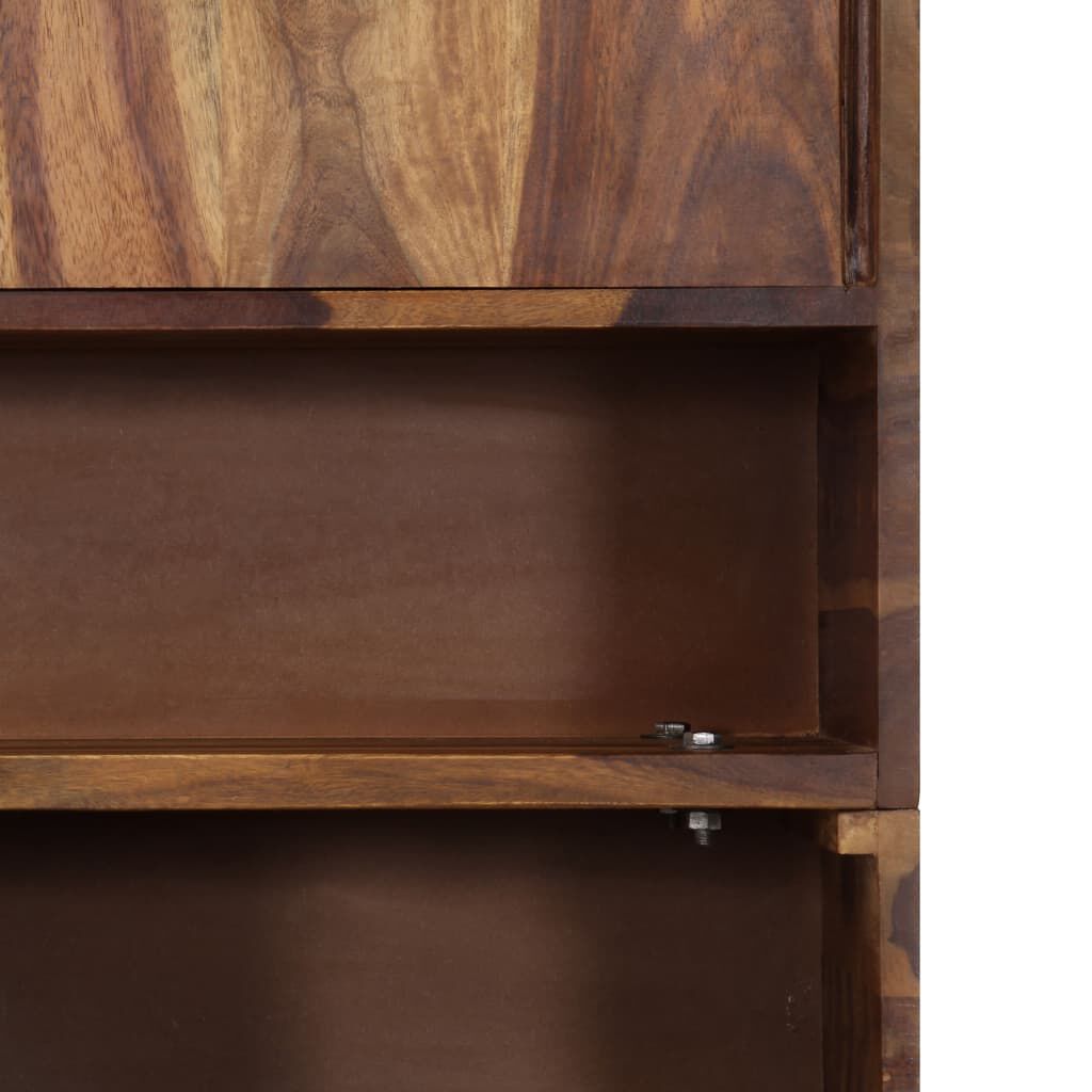 vidaXL Βιβλιοθήκη με Ντουλάπια 90x35x170 εκ. από Μασίφ Ξύλο Sheesham