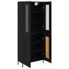 vidaXL Highboard &Mu;&alpha;ύ&rho;&eta; &Omicron;&xi;&upsilon;ά 69,5 x 34 x 180 &epsilon;&kappa;. &Epsilon;&pi;&epsilon;&xi;&epsilon;&rho;&gamma;&alpha;&sigma;&mu;έ&nu;&omicron; &xi;ύ&lambda;&omicron;