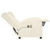 vidaXL Πολυθρόνα Μασάζ Ηλεκτρική Κρεμ από Συνθετικό Δέρμα