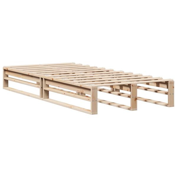 vidaXL Σκελετός Κρεβατιού Χωρίς Στρώμα 75x190 εκ Μασίφ Ξύλο Πεύκου