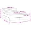 vidaXL &Kappa;&rho;&epsilon;&beta;ά&tau;&iota; Boxspring &mu;&epsilon; &Sigma;&tau;&rho;ώ&mu;&alpha; &Sigma;&kappa;&omicron;ύ&rho;&omicron; &Pi;&rho;ά&sigma;&iota;&nu;&omicron; 140x190&epsilon;&kappa;. &Beta;&epsilon;&lambda;&omicron;ύ&delta;&iota;&nu;&omicron;
