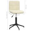 3087666 vidaXL Swivel Dining Chairs 4 pcs Cream Velvet (334428&times;2)