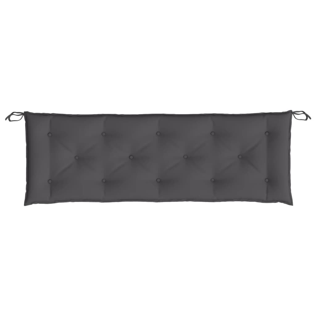 vidaXL Μαξιλάρια Πάγκου Κήπου 2 τεμ. Ανθρακί 150x50x7cm Ύφασμα Oxford