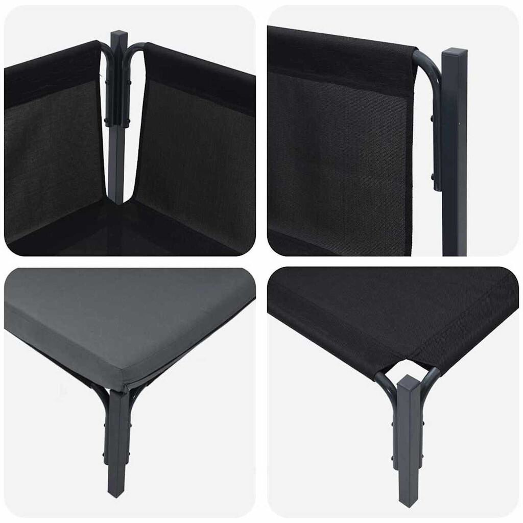 vidaXL Εξωτερικά Έπιπλα με μαξιλάρι με μαξιλάρι 2 pcs Ανθρακί Ατσάλι
