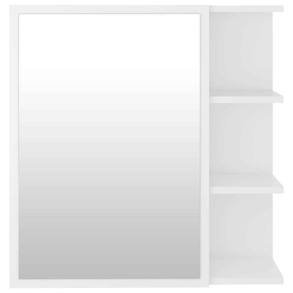vidaXL Καθρέφτης Μπάνιου Λευκός 62,5 x 20,5 x 64 εκ. από Επεξ. Ξύλο