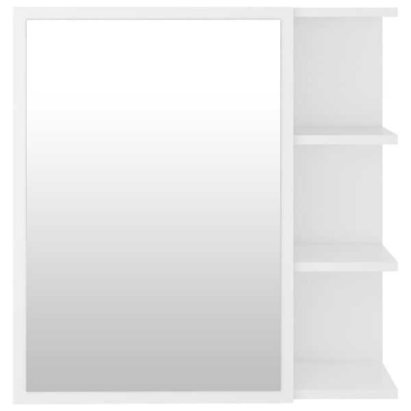 vidaXL Καθρέφτης Μπάνιου Λευκός 62,5 x 20,5 x 64 εκ. από Επεξ. Ξύλο