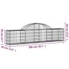 vidaXL Συρματοκιβώτια Τοξωτά 25 τεμ. 200x30x40/60 εκ. Γαλβαν. Ατσάλι