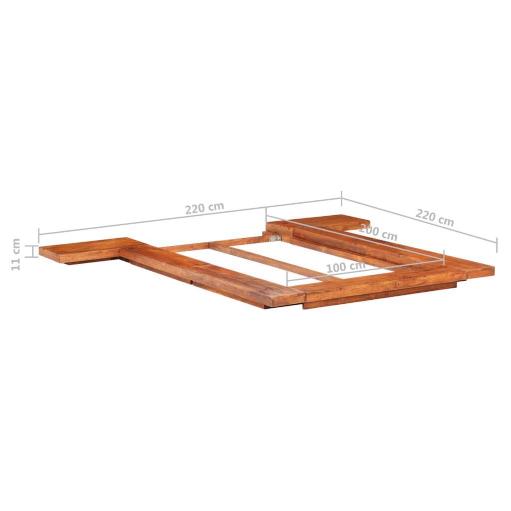 vidaXL Πλαίσιο Κρεβατιού Futon Ιαπωνικό 100x200 εκ. Μασίφ Ξύλο Ακακίας